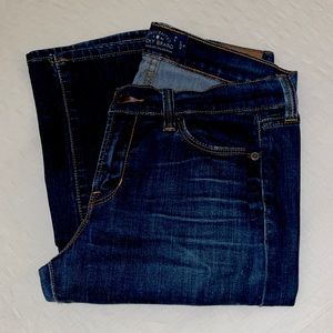 Lucky Brand straight leg, dark blue jeans